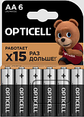 Элемент питания AA, 1.5V,  6шт, OPTICELL BASIC