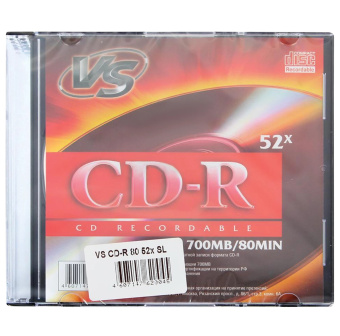 Диск CD-R 700 Mb VS 52x Slim Case