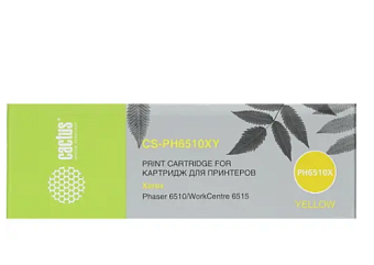 Картридж лазерный Cactus CS-PH6510XY (106R03695) для Xerox Phaser 6510/WC6515 желтый