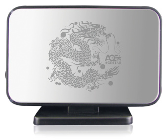 Внешний контейнер USB3.0 -> SATA 3.5", AgeStar 3UB3A8, алюминий, чёрный