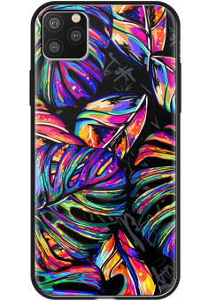 Чехол для смартфона Apple iPhone 11 Pro 5.8" - Deppa Glass Case листья