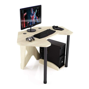 Стол компьютерный MaDXRacer PILOT GTC12 "1260х845х750" Ясень Шимо светлый