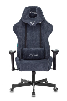 Кресло Zombie VIKING KNIGHT Fabric (ткань, мех. качания, крест. металл, до 150 кг) Синий
