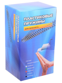 Пружина пластиковая Office Kit 38мм, белая, 50шт