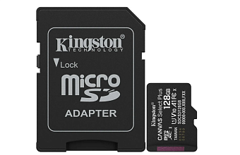 Карта памяти microSD 128Gb Kingston microSDHC Class10 U1 A1 V 10 Select Plus + SD адаптер 150MB/s