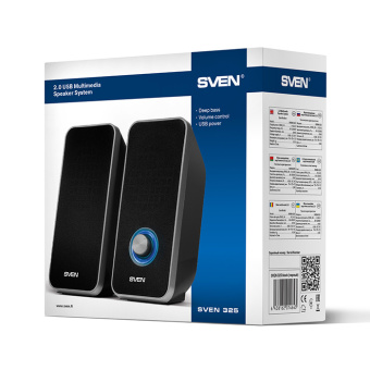 Акустическая система SVEN 325 (2x3W, USB) Black