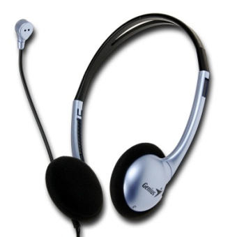 Наушники проводные Genius Headset HS-02B jack 3.5 мм синий
