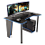 Стол компьютерный MaDXRacer XBASIC XG12 "1200х800х750" черный, кромка синяя