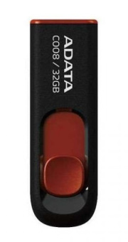 Флешка .32Gb ADATA [C008] USB черный/красный