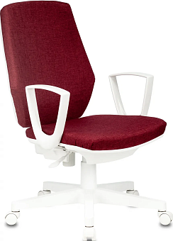 Кресло Бюрократ CH-W545 (ткань, пружинно-винтовой мех. качания, крест. пластик, до 120 кг) Красный