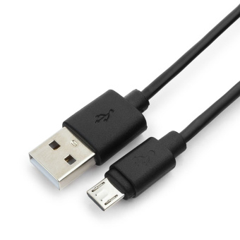 Кабель USB-A < - > microUSB, 0.5м, Гарнизон, черный