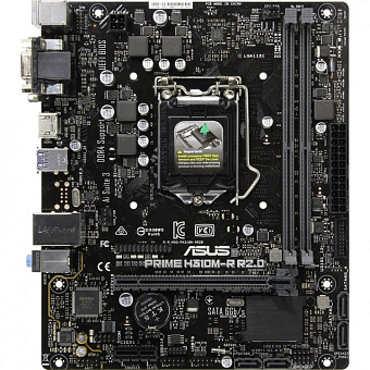 Материнская плата Socket-1151-v2 ASUS PRIME H310M-R (H310) 2*DDR4 1*PCI-Ex1 1*PCI-Ex16 4*SATA VGA DVI HDMI mATX