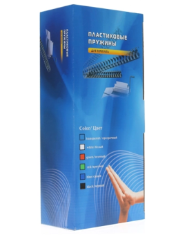 Пружина пластиковая Office Kit 14мм, черная, 100шт