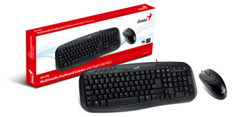 Комплект проводной (клавиатура+мышь) Genius Smart KM-200 Black
