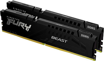 Модуль памяти DDR5 64Gb 5600MHz Kingston Fury Beast Black CL40 (Kit of 2)