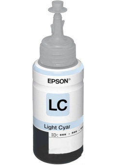 Картридж струйный EPSON T6735 для Epson L800/L805/L810/L850/L1800, светло-голубой