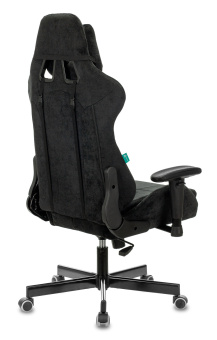 Кресло Zombie VIKING KNIGHT Fabric (ткань, мех. качания, крест. металл, до 150 кг) Черный