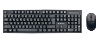 Комплект беспроводной (клавиатура+мышь) Gembird KBS-6000 Wireless Black