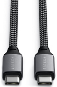 Кабель USB-C < - > USB-C, 2.0м, Satechi 100W Space Gray