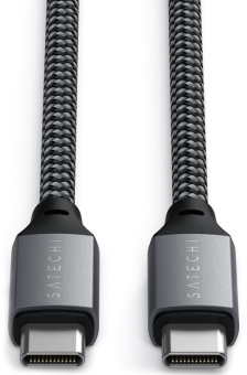 Кабель USB-C < - > USB-C, 2.0м, Satechi 100W Space Gray