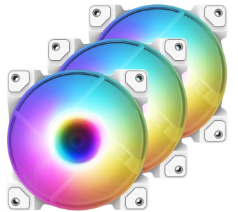 Комплект вентиляторов ID-Cooling TF-12025-ARGB-TRIO-SNOW 3-pack, белый