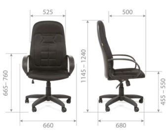 Кресло Chairman 727 ткань OS-01, черный