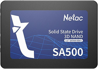 Накопитель SSD SATA 120Gb Netac SA500 (TLC, 500/400 Мбайт/сек, 60 TBW)