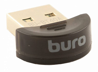 Адаптер Bluetooth Buro BU-BT40A 4.0+EDR class 1.5, 20м черный
