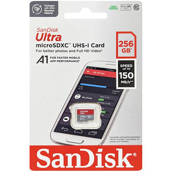 Карта памяти microSD 256Gb SanDisk Ultra Class 10 UHS-I без SD адаптера