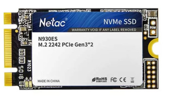 Накопитель SSD M.2 1Tb Netac N930ES (2242, PCI-E 3.0 x2, 1650/1500 Мбайт/сек)