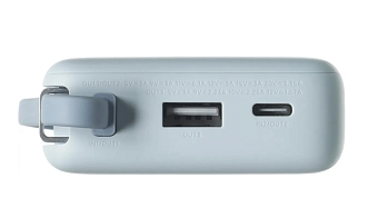 Внешний аккумулятор 10000 mAh_ Xiaomi Power Bank 67W USB-A, USB-C Ice Blue (Integrated Cable)