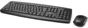 Комплект беспроводной (клавиатура+мышь) Gembird KBS-8000 Wireless (жёлтая кириллица, до 10 м) USB Black