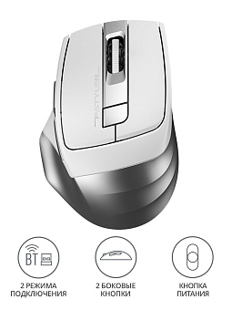 Мышь беспроводная A4Tech Fstyler FB35C Bluetooth 2000dpi White