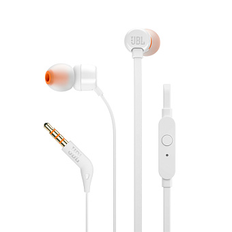 Наушники проводные JBL T110 jack 3.5mm White