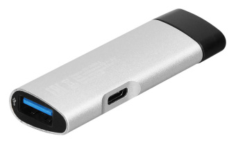 Внешний картридер USB-C SunWind SW-CR056-S серебристый