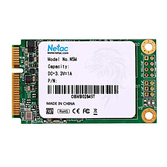 Накопитель SSD mSATA 2Tb Netac N5M Series (SATA, 560/520 Мбайт/сек)