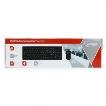 Комплект беспроводной (клавиатура+мышь) Gembird KBS-8002 Wireless (жёлтая кириллица, до 10 м) USB че