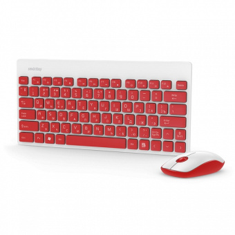 Комплект беспроводной (клавиатура+мышь) Smartbuy 220349AG Wireless Red-White