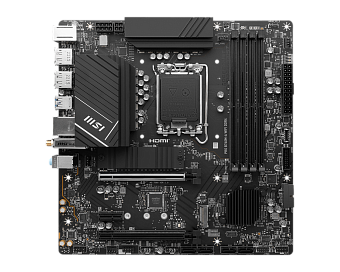 Материнская плата Socket-1700 MSI PRO B760M-A WIFI DDR4 (B760) 4xDDR4 M.2 HDMI DP mATX