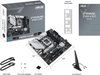 Материнская плата Socket-1700 ASUS PRIME B760M-A WIFI D4 (B760) 4*DDR4 HDMI DP mATX