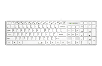 Клавиатура проводная Genius SlimStar 126 белый