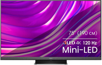 Телевизор 75" Hisense 75U8KQ QLED 4K Ultra HD серый