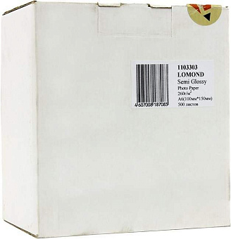Бумага Lomond [10x15см] полуглянцевая, 260гр/м2, 500л