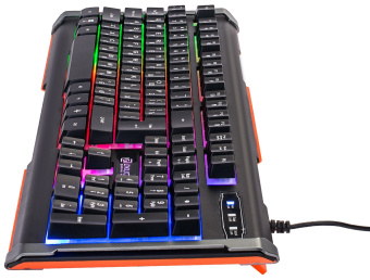Клавиатура проводная Oklick 710G Black DEATH GAMER Rainbow Led Black