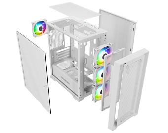 Корпус Powercase ByteFlow Micro mATX белый