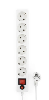 Сетевой фильтр Гарнизон ECL 6 розеток 10A 5.0м белый