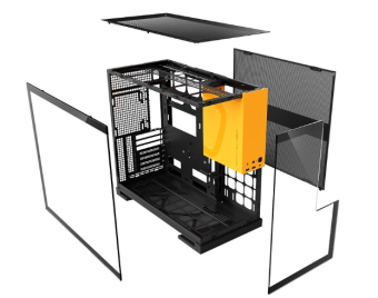 Корпус Geometric Future Model 5 ATX чёрный/желтый