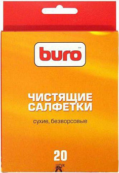 Салфетки BURO BU-Udry - Сухие безворсовые салфетки (20шт)