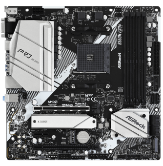 Материнская плата Socket AM4 ASRock B550M PRO4 (B550) 4*DDR4 1*PCI-Ex1 2*PCI-Ex16 SATA M.2 USB-C HDMI VGA DP mATX