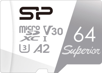 Карта памяти microSD 64Gb Silicon Power Silicon Power Superior A2 Class 10 UHS-I U3